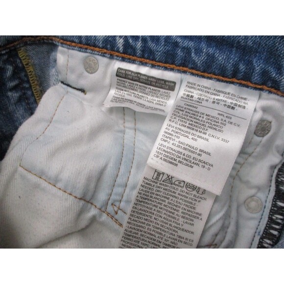 Levis 510 Jeans Mens 31 Blue Acid Wash Denim Skinny Distressed Casual 31x27 - Picture 8 of 16